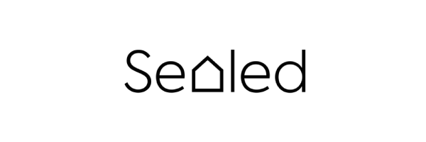Logo for Sealed, black type 