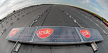 On the rooftop of GSK's Northeast Regional Distribution Center in York, Pa.