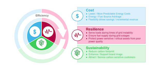 Cost resilience sustainability graphic