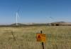 Wind turbines generate renewable geothermal energy on a mountain top in northern Israel.