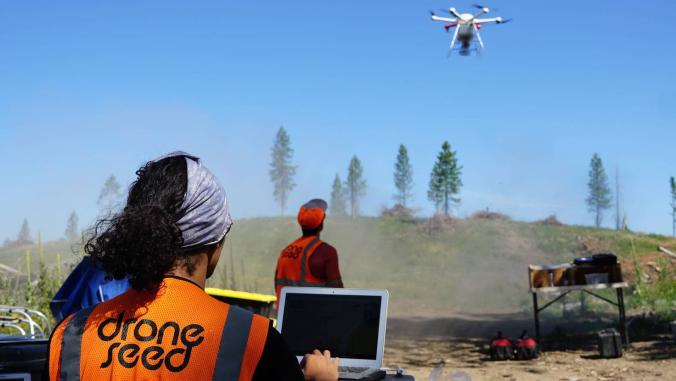Drone being used to replant forest