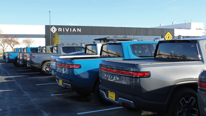 Normal, IL: Rivian car manufacturing plant. Image via Shutterstock/James Yarbrough.
