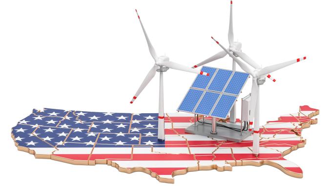 US map clean energy